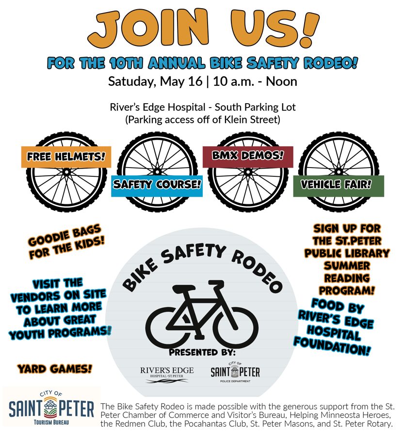 Free Bike Rodeo 7th Annual Bike Safety Rodeo - St. Peter Chamber
