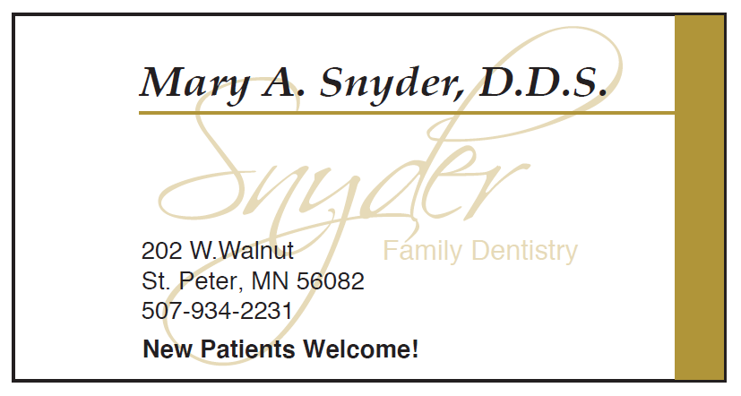 Snyder, Dr. Mary – Dentistry